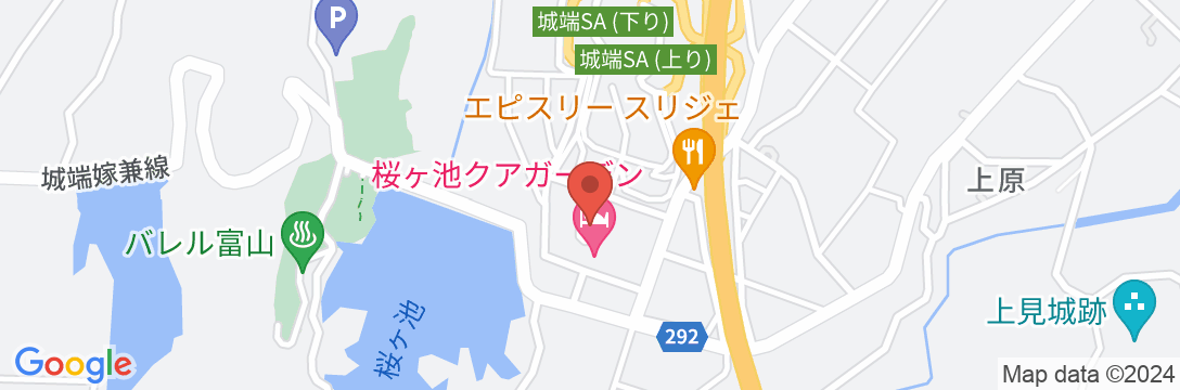 里山オーベルジュ&温泉ウェルネススパ 桜ヶ池クアガーデンの地図