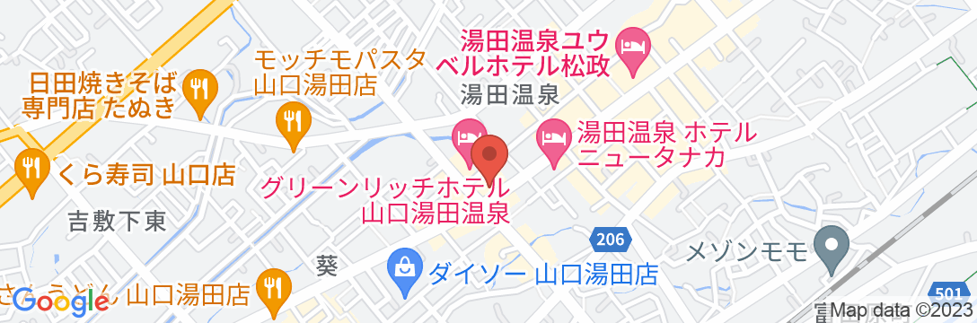 湯田温泉 西の雅 常盤の地図