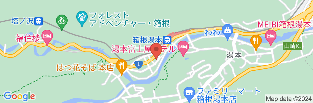 箱根水明荘 別館ポサーダの地図