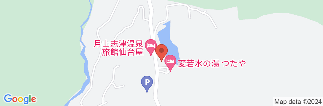 湖畔の宿 月山志津温泉 清水屋旅館の地図