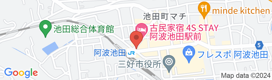 阿波池田駅前ホテルイレブンの地図