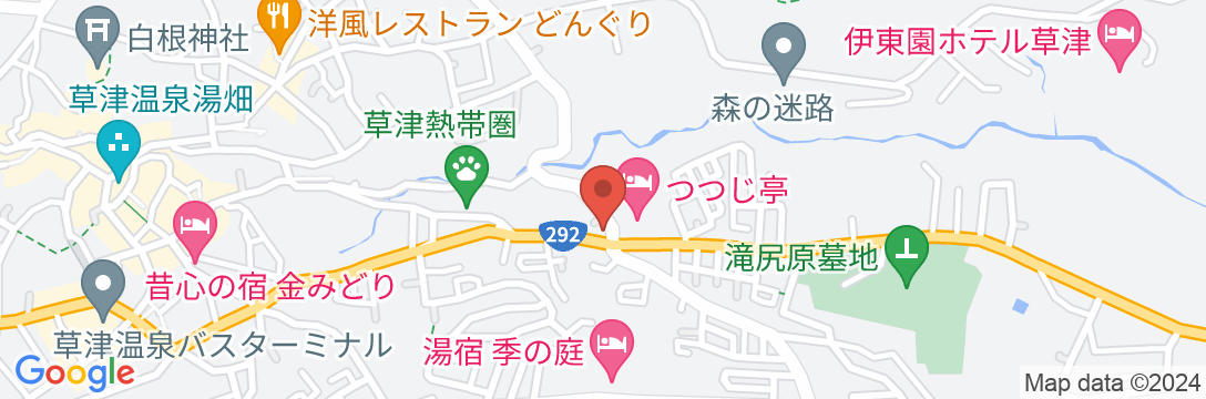 草津温泉 草明庵の地図