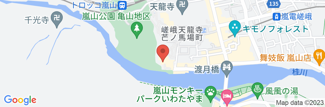 翠嵐ラグジュアリーコレクションホテル京都の地図