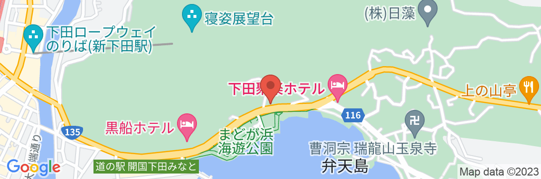 下田オーシャンパークホテルの地図