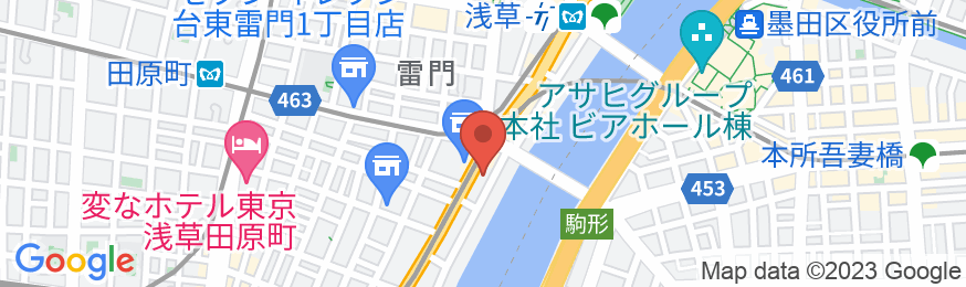 ホテルウィングインターナショナルセレクト浅草駒形の地図