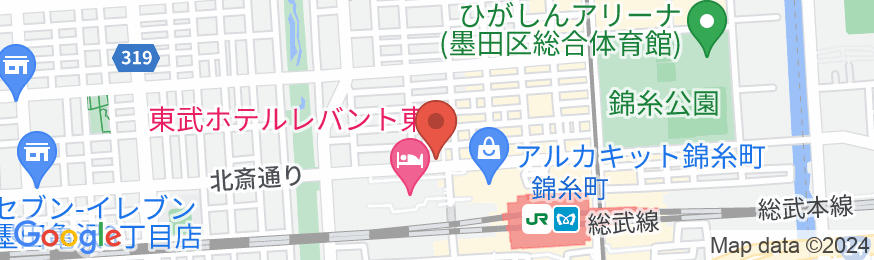 スーパーホテル東京・錦糸町駅前 男女別人工炭酸 北斎の湯の地図