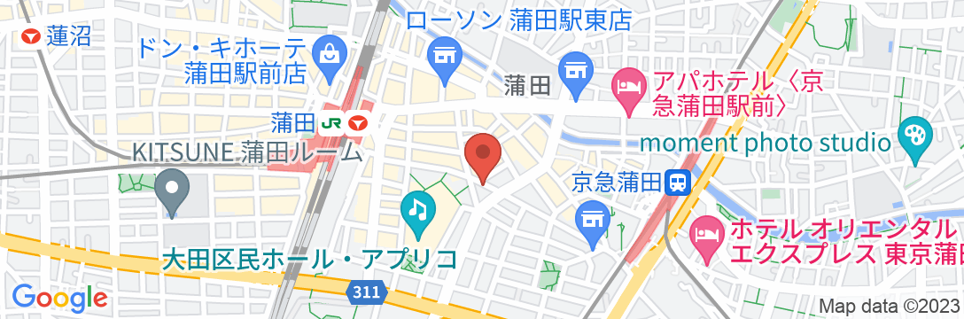 アパホテル〈蒲田駅東〉の地図