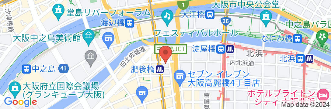 ホテルコルディア大阪の地図