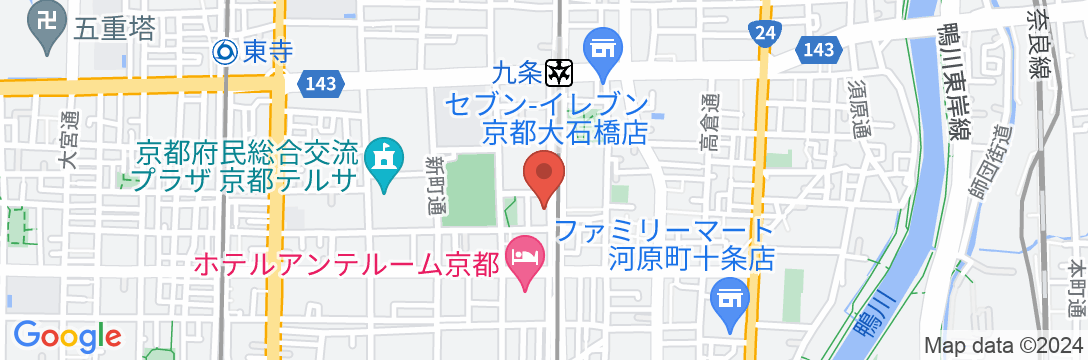 HOTEL SHE, KYOTOの地図