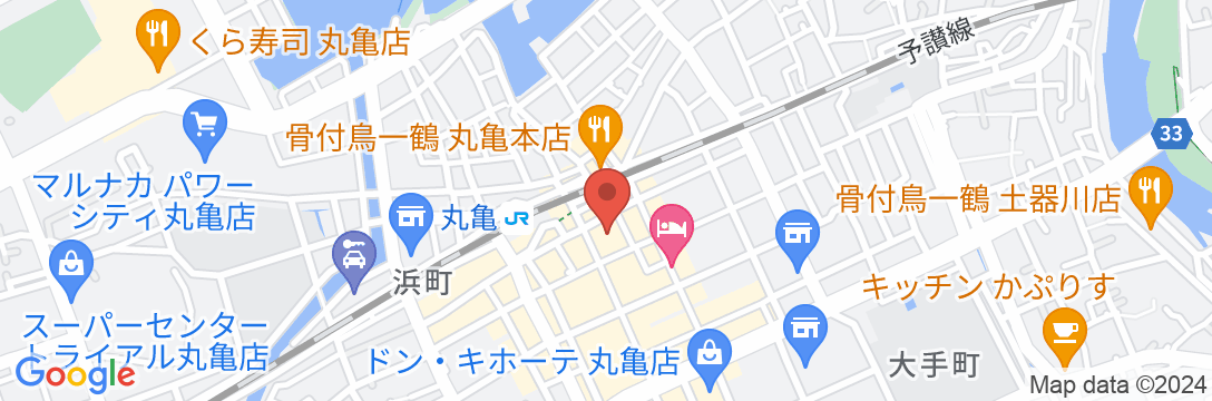 ホテルアルファーワン丸亀の地図