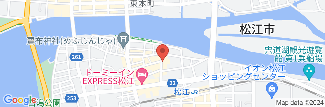 ホテルアルファーワン松江の地図