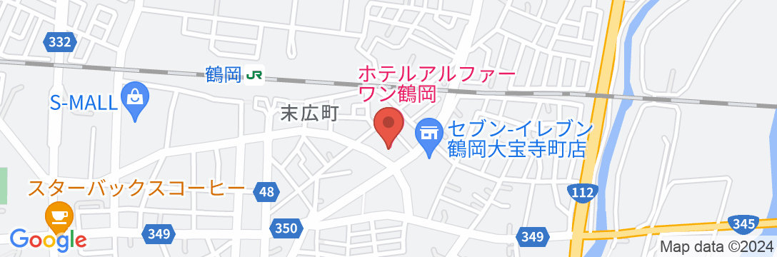 ホテルアルファーワン鶴岡の地図