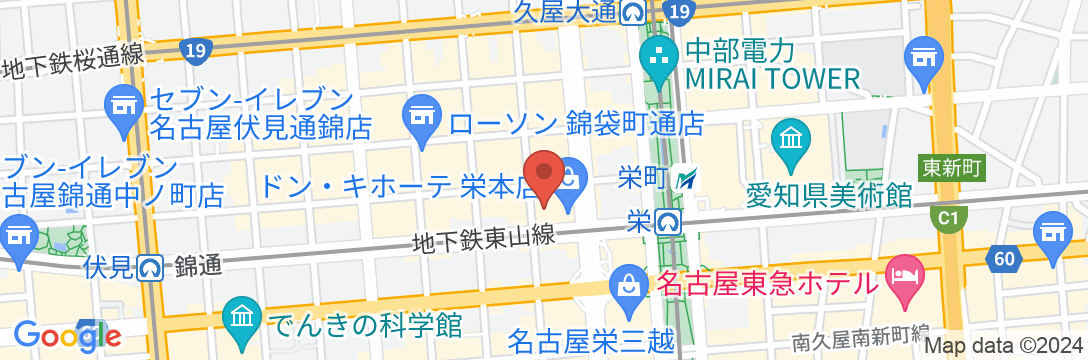 名古屋栄グリーンホテルの地図