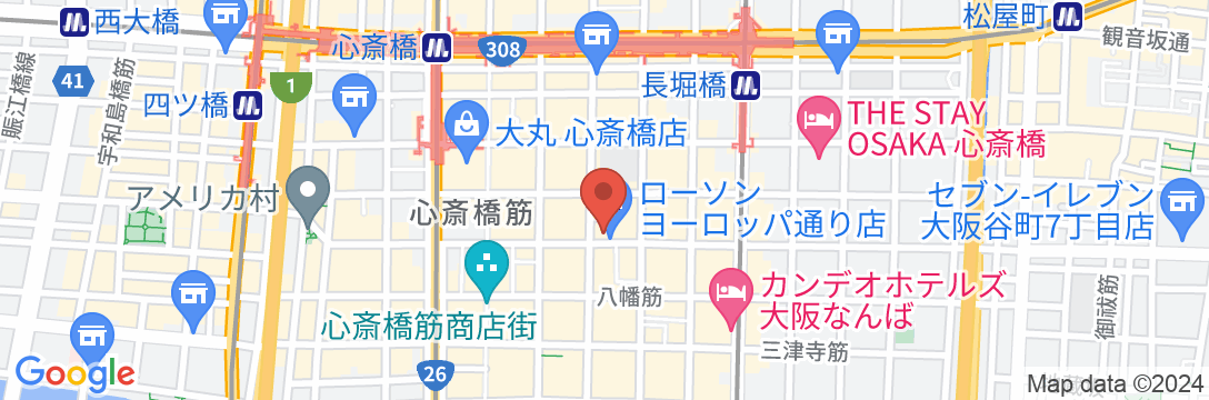 コンフォートホテル大阪心斎橋の地図