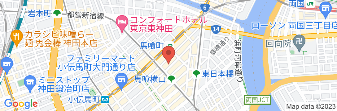 FIRST CABIN(ファーストキャビン)日本橋よこやま町の地図