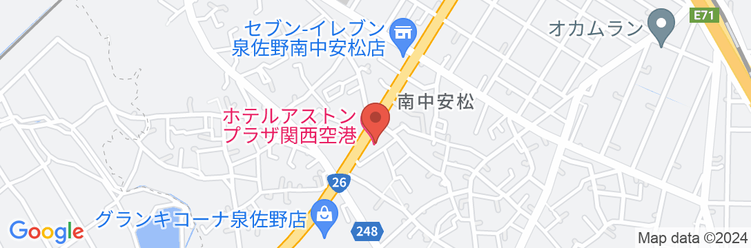 ホテルアストンプラザ関西空港の地図