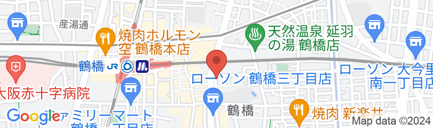 大阪鶴橋亭ホテル Asahi groupの地図