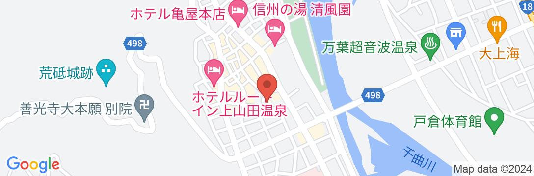 戸倉上山田温泉 亀清旅館の地図