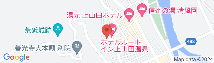 戸倉上山田温泉 ホテル晴山の地図