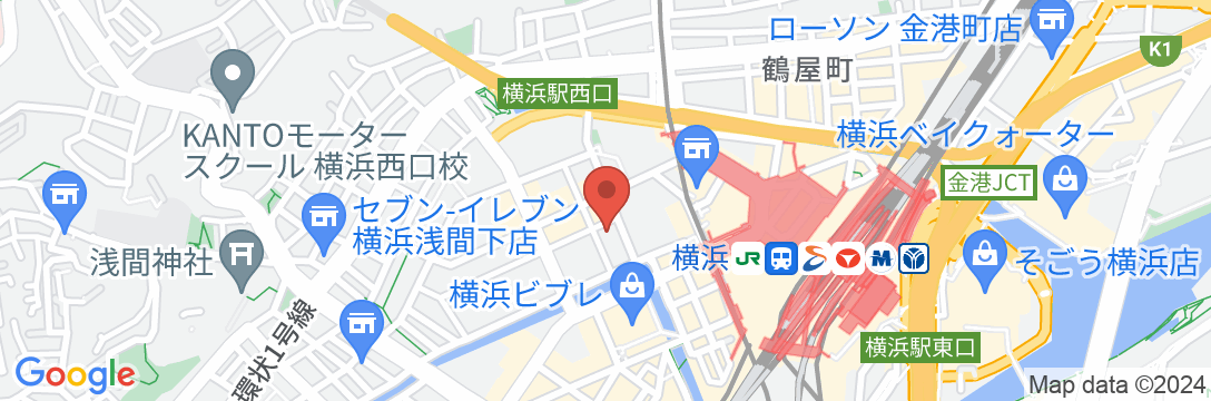 カプセルプラス横浜 サウナ&カプセルの地図