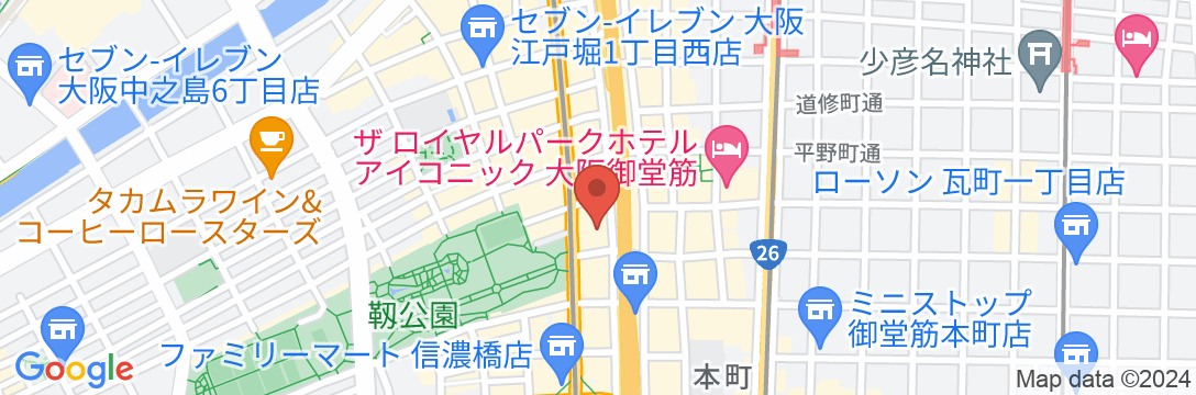 ホテル・アンドルームス大阪本町の地図