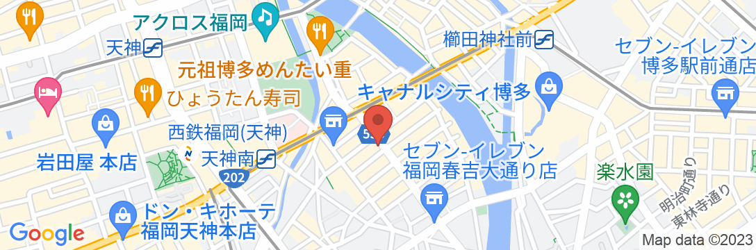 The BREAKFAST HOTEL福岡天神の地図