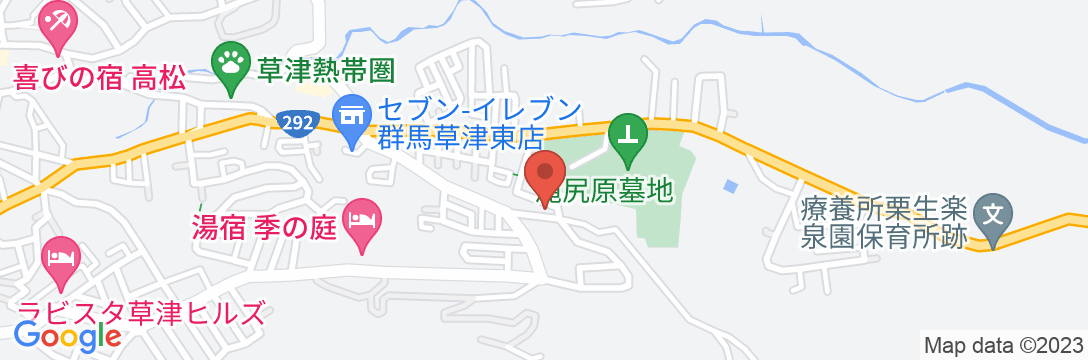 草津温泉 ペンションシュプールの地図