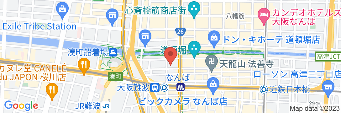 ワイズキャビン大阪難波の地図