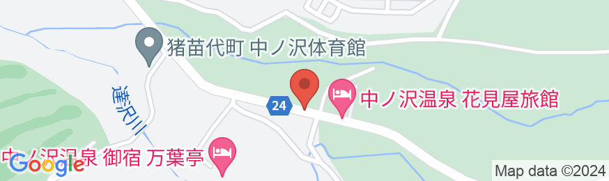 中ノ沢温泉 いろり湯の宿 大阪屋の地図