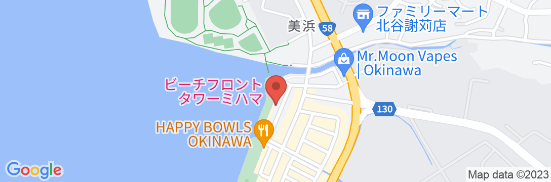 Beach Front Tower MIHAMA byDSH(ビーチフロントタワーミハマ)の地図