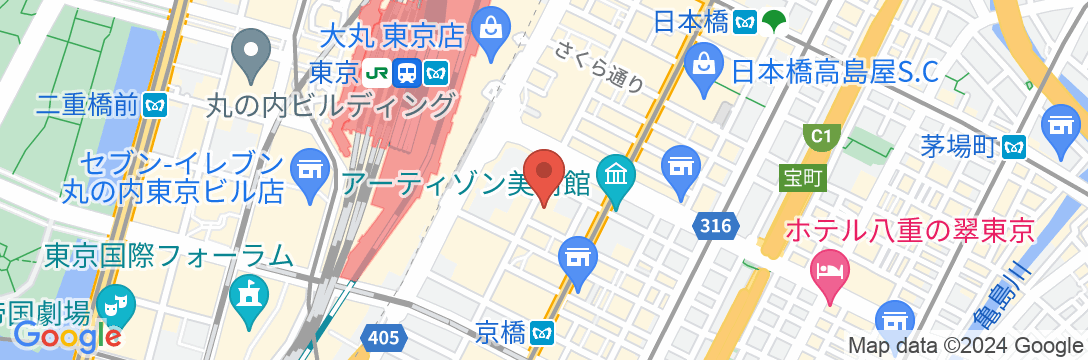 京王プレッソイン東京駅八重洲の地図