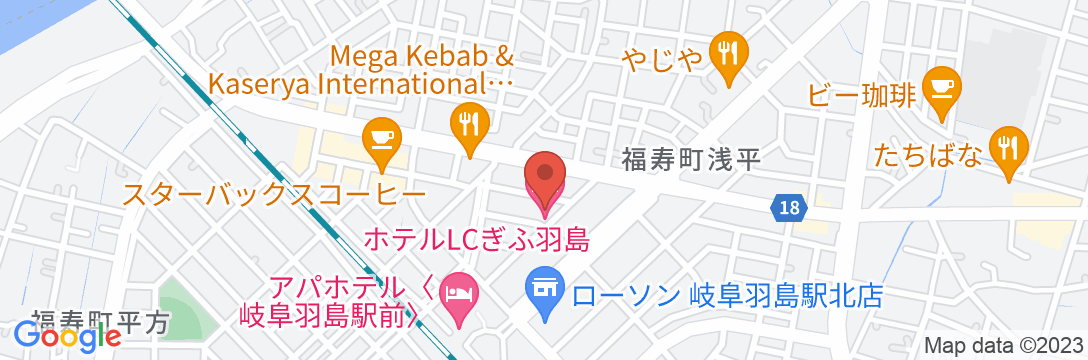 ホテルLCぎふ羽島の地図