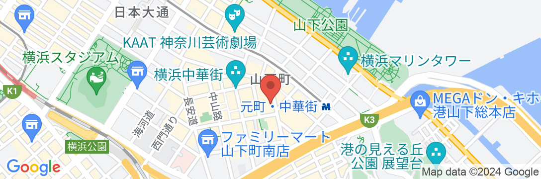 ホテルリブマックス横浜元町駅前の地図