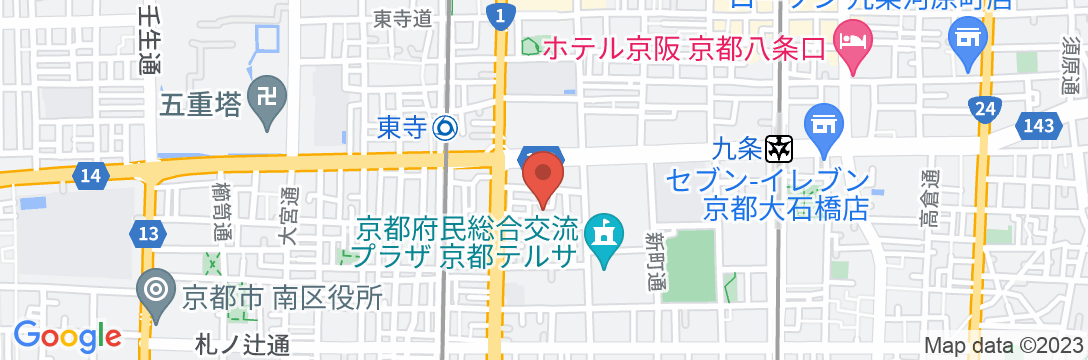 ホスタ東寺 燦の地図