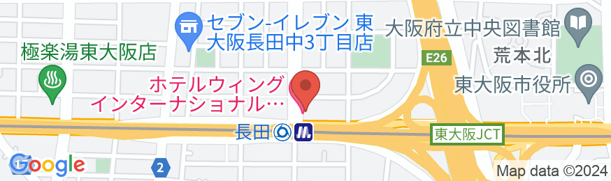 ホテルウィングインターナショナルセレクト東大阪の地図