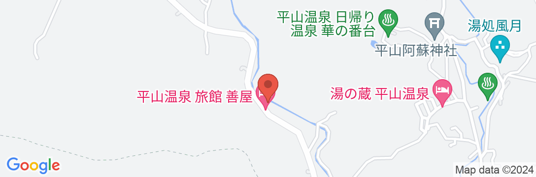 平山温泉 旅館 善屋の地図