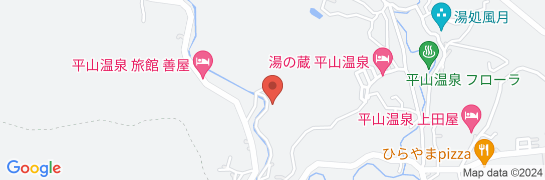 平山温泉 奥山鹿温泉旅館の地図