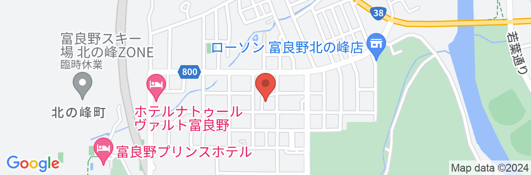 富良野リゾートホテル エーデルヴェルメの地図