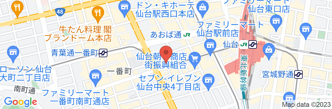 アルモントホテル仙台の地図