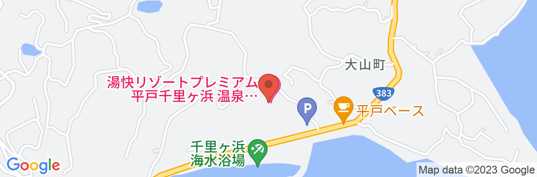 湯快リゾートプレミアム 平戸千里ヶ浜温泉 ホテル蘭風の地図