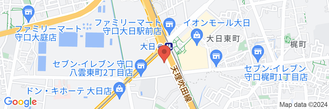 大阪守口プラザホテル 大日駅前の地図