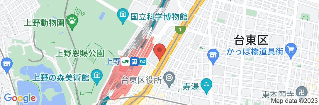 上野アーバンホテルの地図