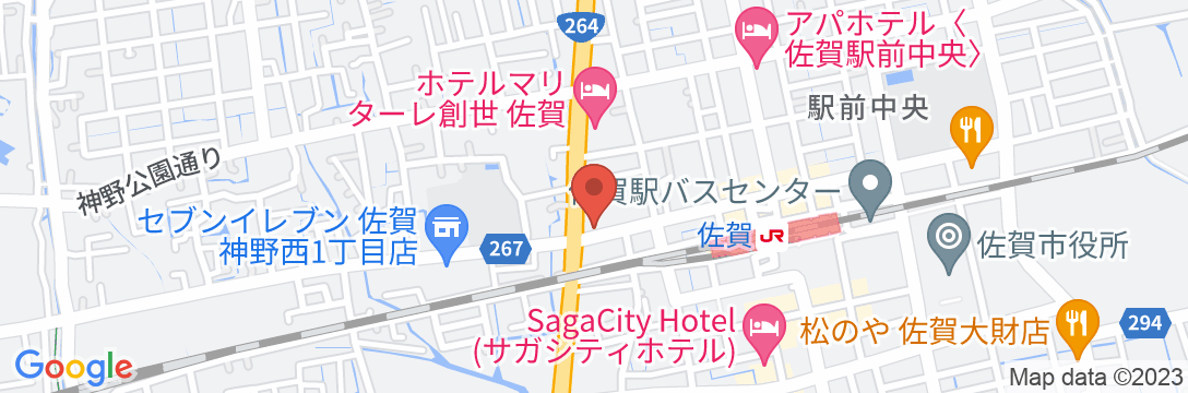 佐賀インターナショナルゲストハウスHAGAKUREの地図