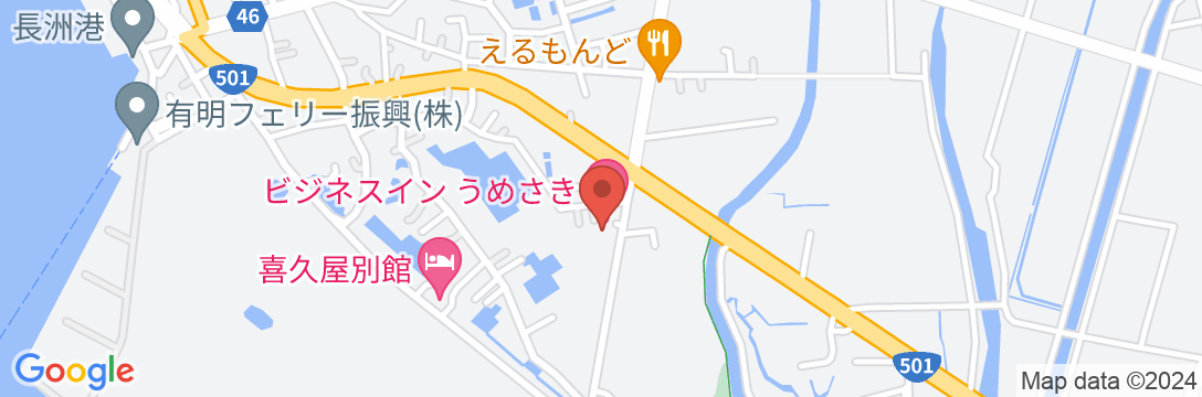 ビジネス旅館 梅崎の地図