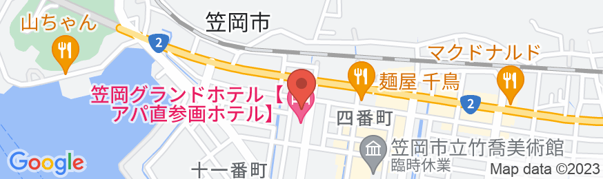 笠岡グランドホテルの地図