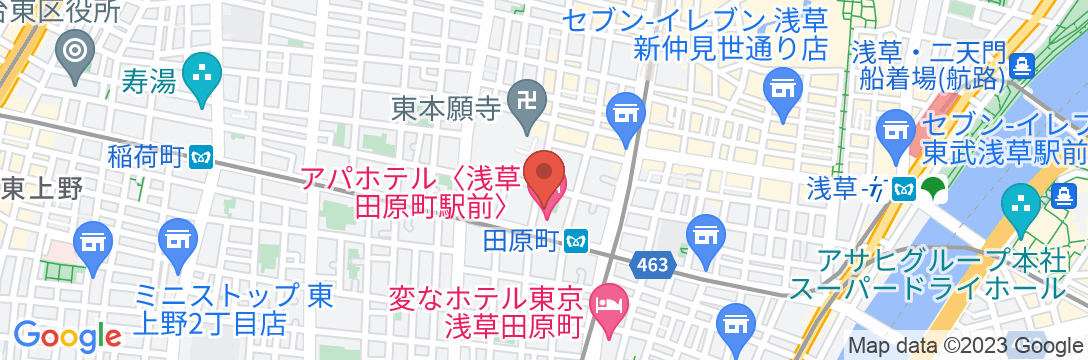 アパホテル〈浅草 田原町駅前〉の地図