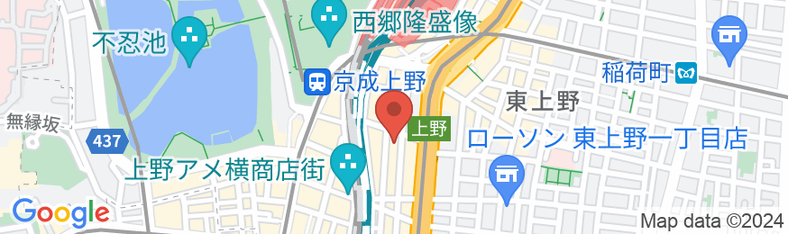 センチュリオンホテル&スパ上野駅前の地図