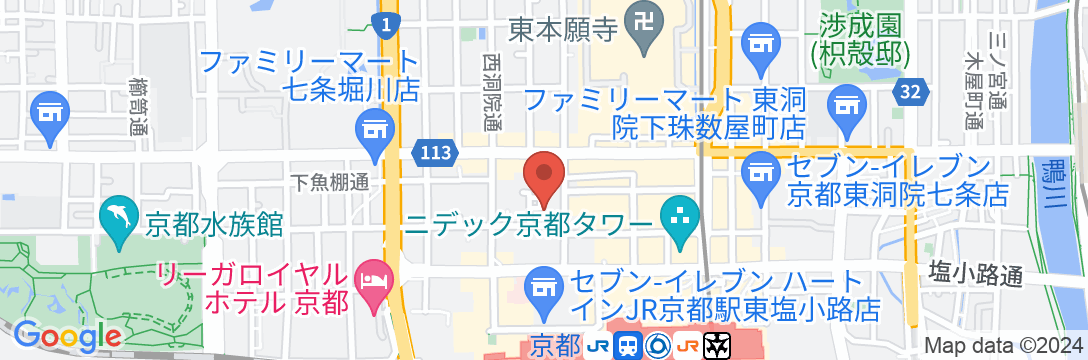 アパホテル〈京都駅北〉(全室禁煙)の地図