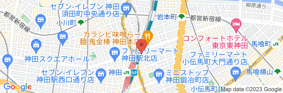 ナインアワーズウーマン神田の地図