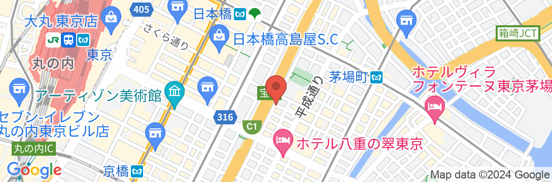 ベルケンホテル東京(日本橋)の地図